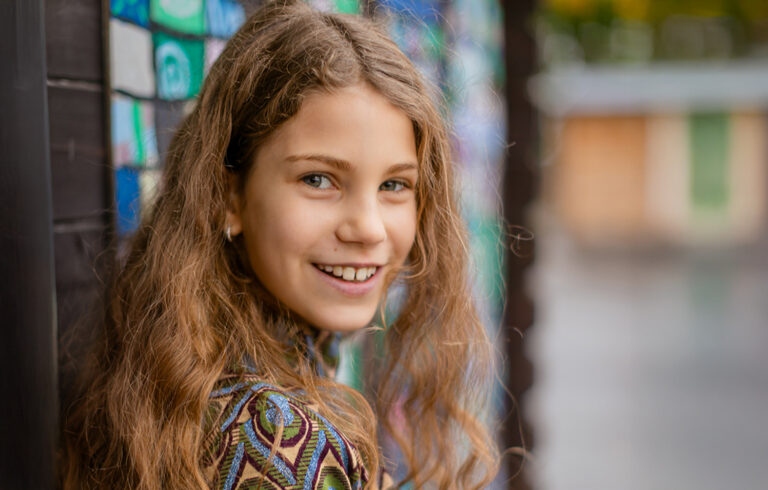 Schulmädchen Vierte Klasse Portrait